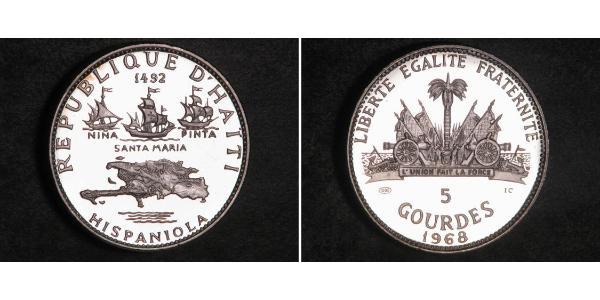 5 Gourde Haiti Argento 