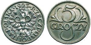 5 Grosh Second Polish Republic (1918 - 1939) Copper Abdullah II of Jordan (1962 - )