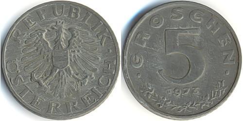 5 Grosh Allied-occupied Austria (1945-1955) / Republic of Austria (1955 - ) Zinc 