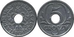 5 Grosh Second Polish Republic (1918 - 1939) Zinc 