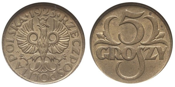 5 Grosh 波兰第二共和国 (1918 - 1939) 銅 阿卜杜拉二世