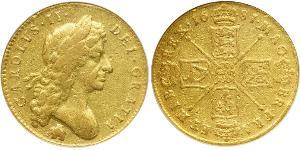 5 Guinea Kingdom of England (927-1649,1660-1707) Gold Charles II (1630-1685)