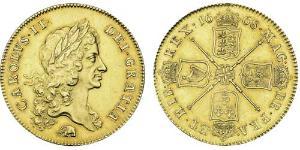 5 Guinea Kingdom of England (927-1649,1660-1707) Gold Charles II (1630-1685)