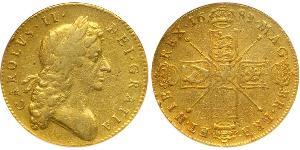 5 Guinea Kingdom of England (927-1649,1660-1707) Gold Charles II (1630-1685)