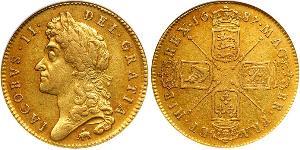 5 Guinea Kingdom of England (927-1649,1660-1707) Gold James II (1633-1701)