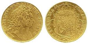 5 Guinea Königreich England (927-1649,1660-1707) Gold Wilhelm III (1650-1702)