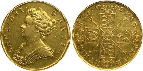 5 Guinea Königreich England (927-1649,1660-1707) Gold Anne (Großbritannien)(1665-1714)