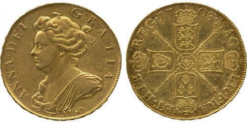 5 Guinea Königreich England (927-1649,1660-1707) Gold Anne (Großbritannien)(1665-1714)