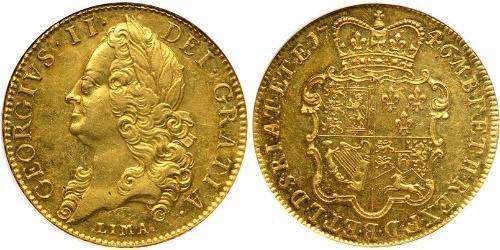 5 Guinea Reino de Gran Bretaña (1707-1801) Oro Jorge II (1683-1760)