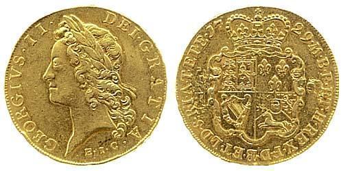5 Guinea 大不列顛王國 (1707 - 1800) 金 乔治二世 (大不列颠) (1683 - 1760)