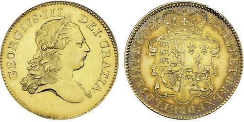 5 Guinea 大不列顛王國 (1707 - 1800) 金 喬治三世 (1738-1820)