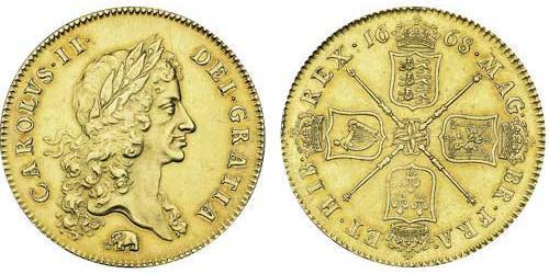 5 Guinea 英格兰王国 金 查理二世 (英格兰) (1630 - 1685)