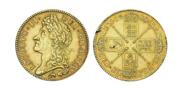5 Guinea 英格兰王国 金 James II (1633-1701)