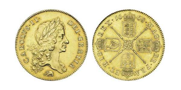 5 Guinea 英格兰王国 金 查理二世 (英格兰) (1630 - 1685)