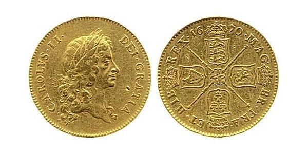 5 Guinea 英格兰王国 金 查理二世 (英格兰) (1630 - 1685)