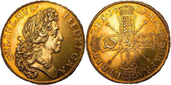 5 Guinea 英格兰王国 金 威廉三世 (奥兰治)