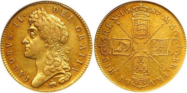 5 Guinea 英格兰王国 金 James II (1633-1701)