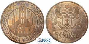 5 Gulden Gdansk (1920-1939) Argent 