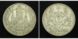 5 Gulden Gdansk (1920-1939) Argent 