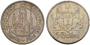 5 Gulden Gdansk (1920-1939) Argent 