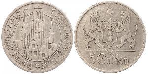 5 Gulden Gdansk (1920-1939) Argent 