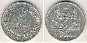 5 Gulden Gdansk (1920-1939) Argent 