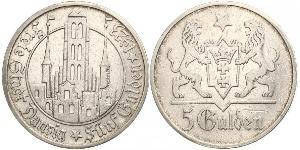 5 Gulden Gdansk (1920-1939) Argent 