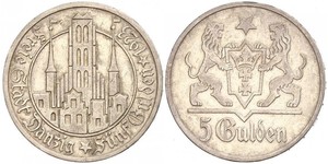 5 Gulden Gdansk (1920-1939) Argent 