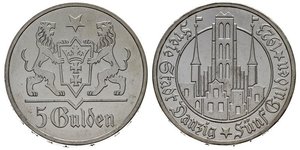 5 Gulden Gdansk (1920-1939) Argent 