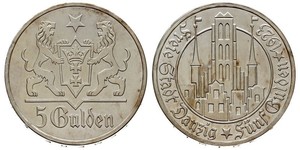 5 Gulden Gdansk (1920-1939) Argent 