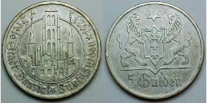 5 Gulden Gdansk (1920-1939) Argento 