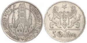 5 Gulden Gdansk (1920-1939) Argento 