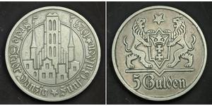 5 Gulden Gdansk (1920-1939) Argento 
