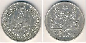 5 Gulden Gdansk (1920-1939) Argento 