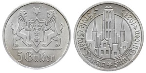 5 Gulden Gdansk (1920-1939) Argento 