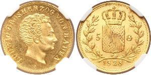 5 Gulden Grand Duchy of Baden (1806-1918) Gold Louis I, Grand Duke of Baden (1763 - 1830)