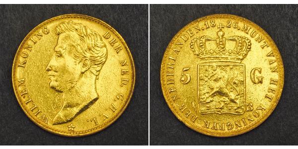 5 Gulden Netherlands Gold William I of the Netherlands (1772 - 1843)