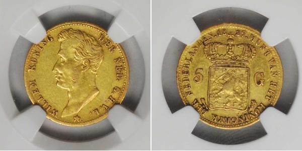 5 Gulden Netherlands Gold William I of the Netherlands (1772 - 1843)