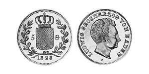 5 Gulden Grand-duché de Bade (1806-1918) Or Louis Ier de Bade(1763 - 1830)