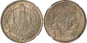 5 Gulden Gdansk (1920-1939) Plata 