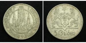 5 Gulden Gdansk (1920-1939) Silber 
