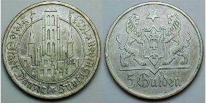 5 Gulden Gdansk (1920-1939) Silver 