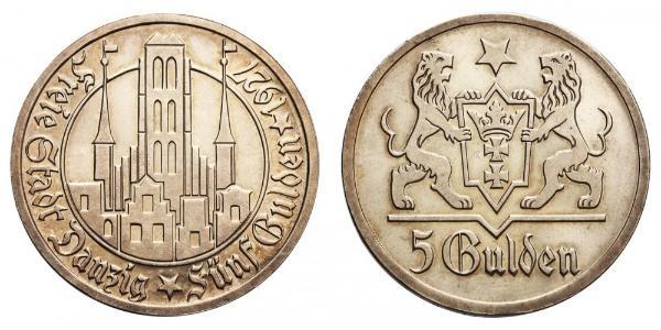 5 Gulden Gdansk (1920-1939) Silver 