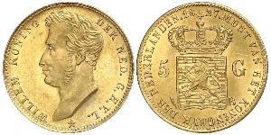 5 Gulden 荷兰 金 William I of the Netherlands (1772 - 1843)