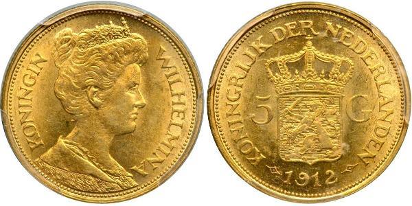5 Gulden 荷兰王国 金 威廉明娜 (荷兰)