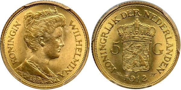 5 Gulden 荷兰王国 金 威廉明娜 (荷兰)