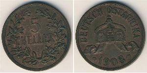5 Heller Africa Orientale Tedesca (1885-1919) Bronzo 