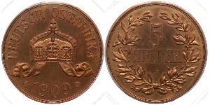5 Heller Africa Orientale Tedesca (1885-1919) Bronzo 
