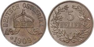 5 Heller Africa Orientale Tedesca (1885-1919) Bronzo 