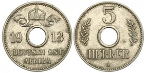 5 Heller Deutsch-Ostafrika (1885-1919) Kupfer/Nickel 